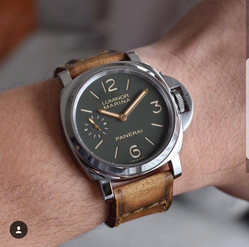 Caitlin 2 Strap on Panerai watch by Gunny Straps