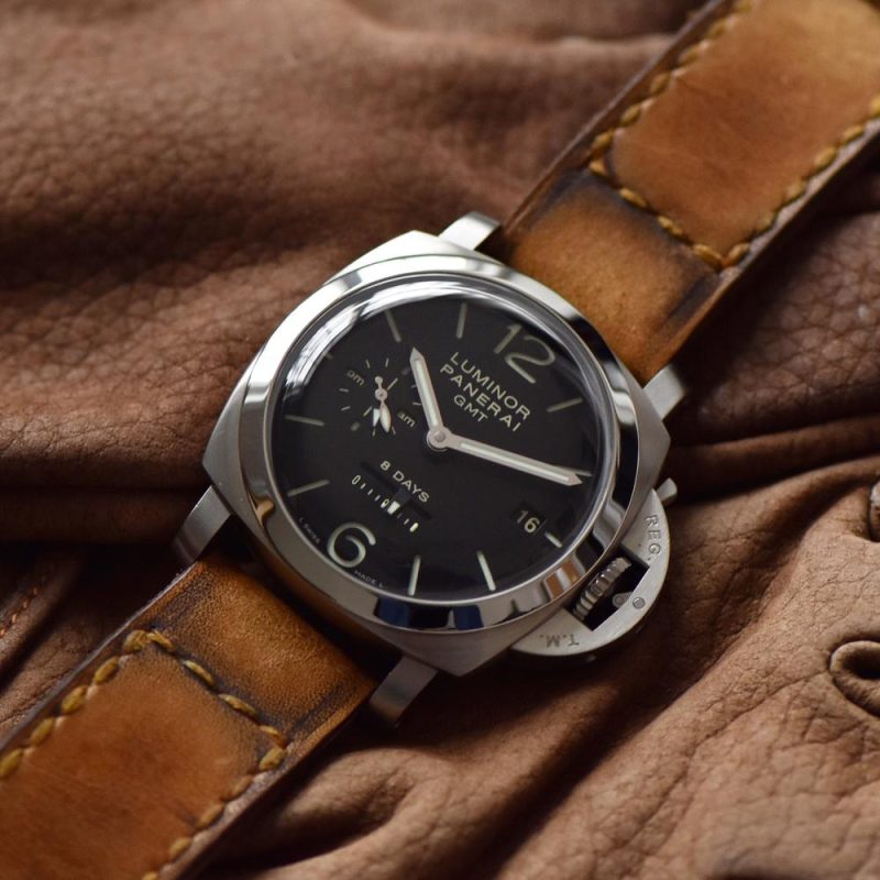 Caitlin 2 Strap on Panerai watch by Gunny Straps