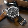 Brown Patina Scritto Leather Strap on Patek Philippe Aquanaut by Gunny Straps