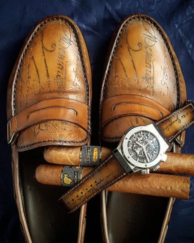 Brown patina scritto 01 - Gunny Straps Official