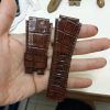 tobacco engineered hornback croco - exotic leather strap by gunny straps official for bell and ross luxury watch