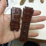 tobacco engineered hornback croco – exotic leather strap by gunny straps for bell and ross luxury watch