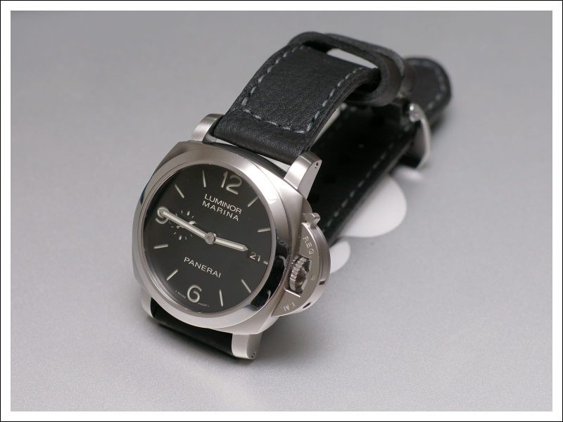 317 Grey Stitch Strap for Panerai Luminor Marina by Gunny Straps
