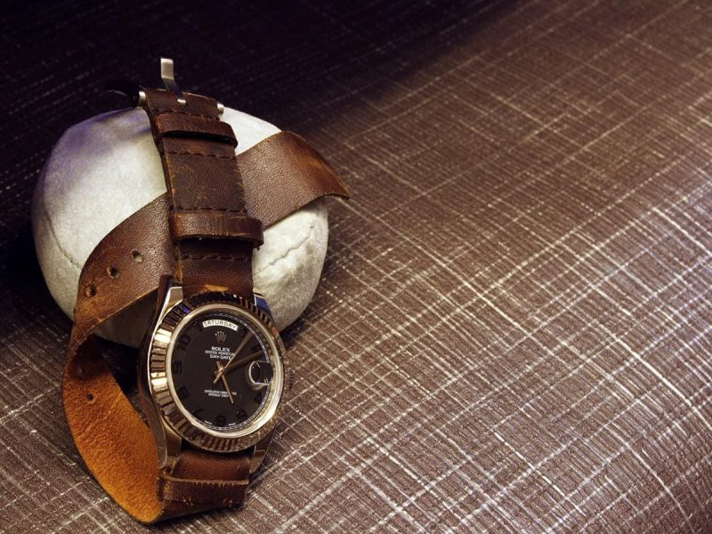 Distressed Single Pass Strap For Rolex Day date II - Gunny Straps Official