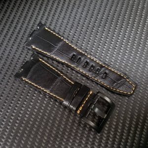 apblack002 BLACK CROCODILE - Gunny Straps Official