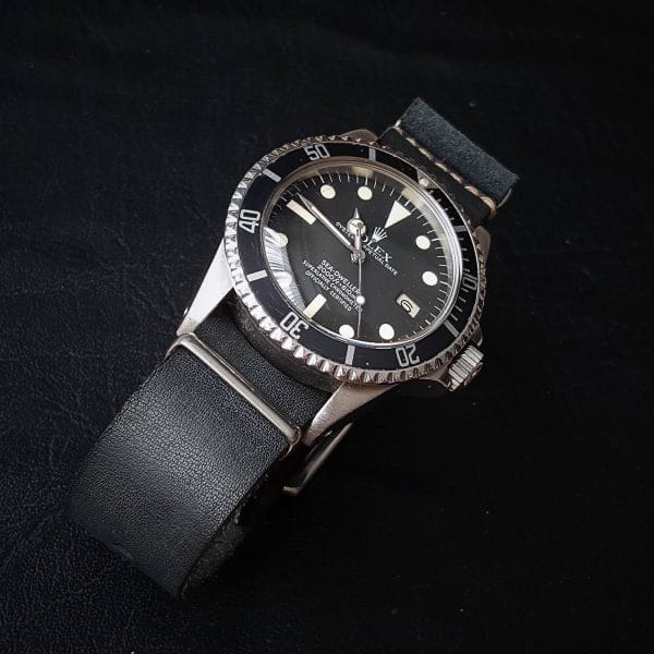 black nato ecru stitch 04 - Gunny Straps Official