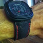 canvas noir 7F black red – Gunny Straps Official