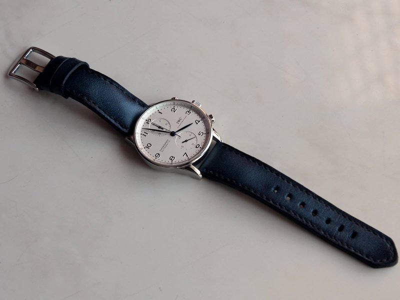 Deep Blue Leather Strap For IWC by Gunny Straps
