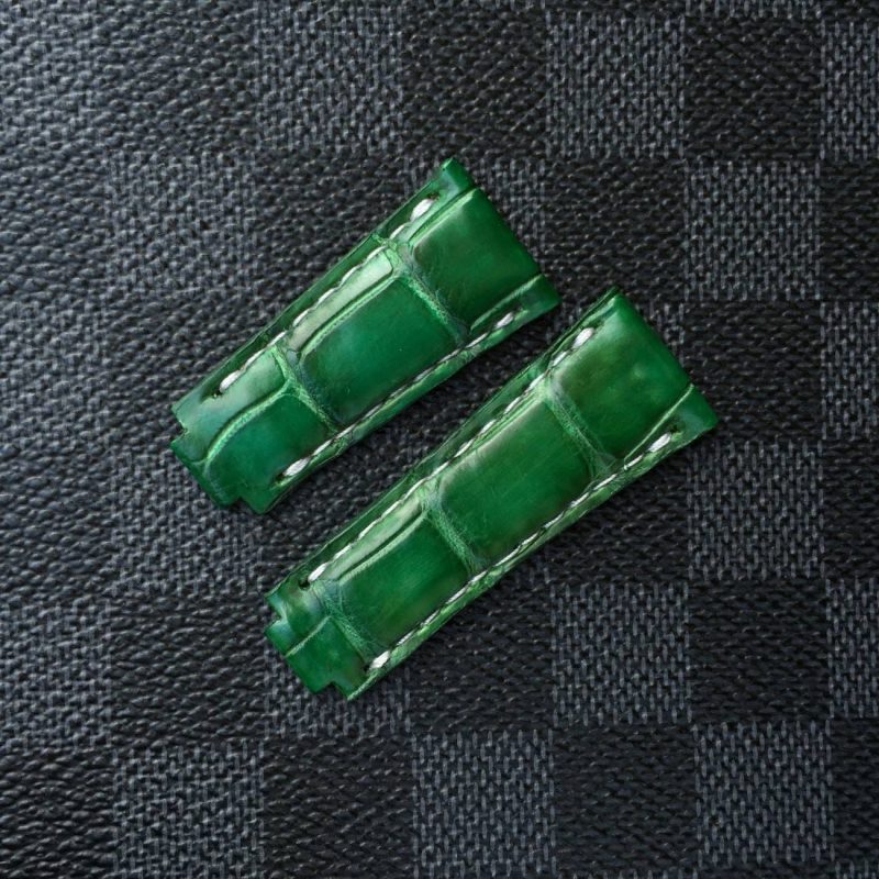 Emerald Croco Strap By Gunny Straps