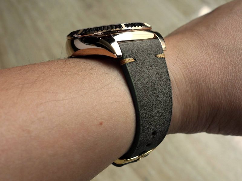 Minimalist Grey Leather Strap For Rolex by Gunny Straps