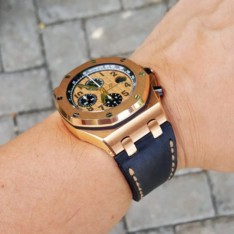 Royal oak offshore leather strap deals