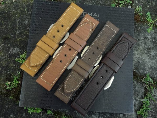 Dark Chocolate brown vintage leather strap by gunny straps for panerai rolex iwc tag heuer omega seiko and any other watches