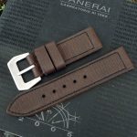 Dark Chocolate brown vintage leather strap by gunny straps for panerai rolex iwc tag heuer omega seiko and any other watches