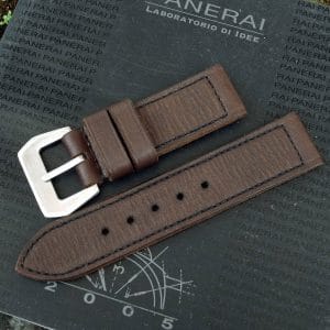 Dark Chocolate brown vintage leather strap by gunny straps for panerai rolex iwc tag heuer omega seiko and any other watches