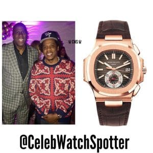 Jay-Z wearing Patek Philippe Nautilus 5980R