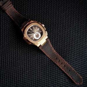 canvas 2 tone black brown on patek philippe nautilus 5980 by gunny straps official online store