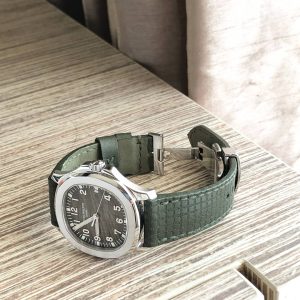 chessboard khaki green the perfect leather strap for patek aquanaut by gunny straps official online store