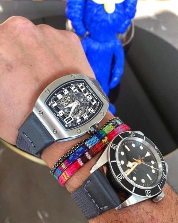 An elastic strap called kolor strap grey red blue green yellow orange by gunny straps official online store for rolex tudor richard mille patek panerai hublot audemars omega seiko