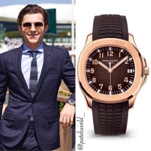 Tom Holland wearing Patek Philippe Aquanaut 5167