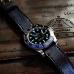 deep black blue scritto rolex batman