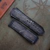 deep black silver scritto hublot leather gunny straps