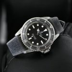 two tone canvas dark light grey alan rolexdiver tudor omega watch