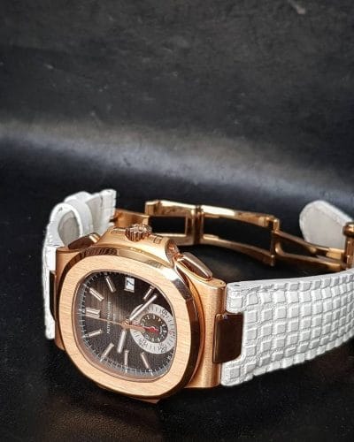 extreme white chessboard patek philippe nautilus