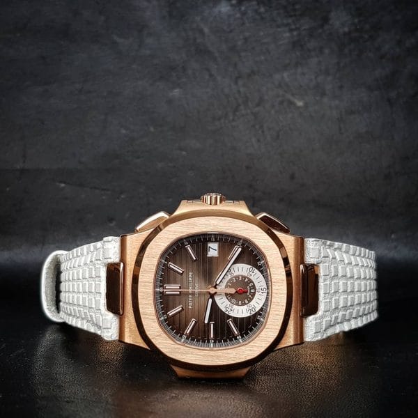 extreme white chessboard patek philippe nautilus