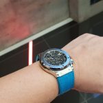 flight eagle cyan an unique leather strap made by gunny straps for hublot