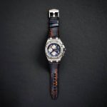 AP Dark Blue Patina with Orange Scritto gunnystraps