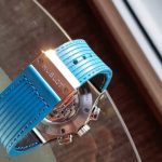 flight eagle cyan an unique leather strap made by gunny straps for hublot