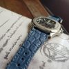Airforce Blue Croco Strap For Patek Philippe by Gunny Straps
