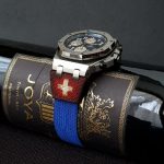 blue kolor with vintage swiss flag AP 01