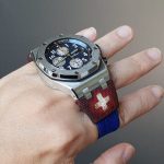 blue kolor with vintage swiss flag AP 02