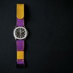 violet canvas with yellow velcro and elastic patek 02