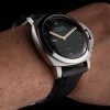 Black Stupa Strap on Panerai Luminor by Gunny Straps