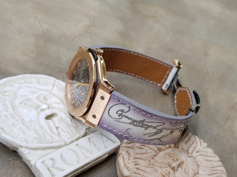 White Marble Scritto Strap