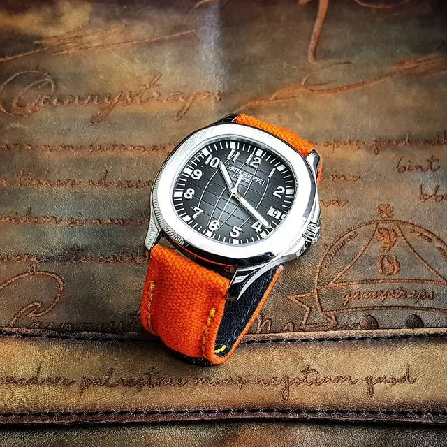 Orange velcro watch strap hotsell