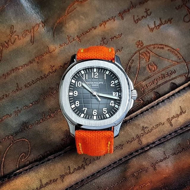 Orange Canvas Strap, Oak & Oscar