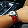 Red Canvas Hook & Loop Strap For Rolex Daytona with Extreme Padded Style
