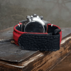 Red Canvas Hook & Loop Strap For Rolex Daytona with Extreme Padded Style