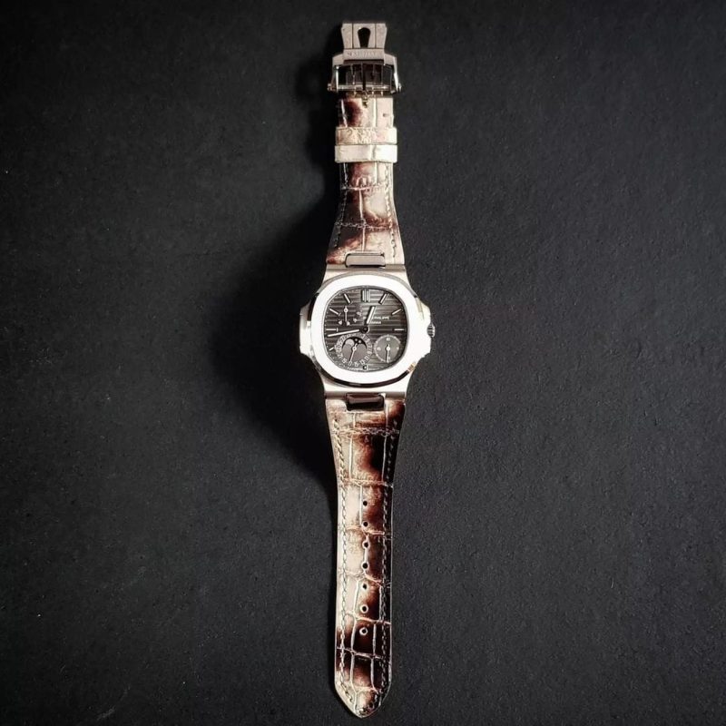 Moo Moo Croco Strap For Patek Nautilus by Gunny straps