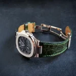 dark green croco round scale patek 01