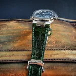 dark green croco round scale patek 03