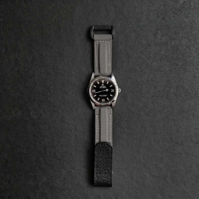 Dark Grey Kevlar Hook & Loop Strap For Rolex Explorer by Gunny Straps