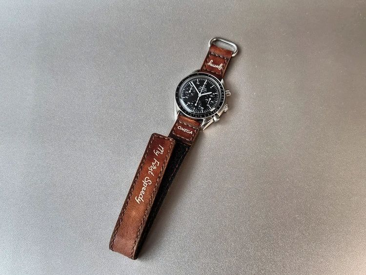 Dark Brown Lo Strap for Moonswatch Mercury 