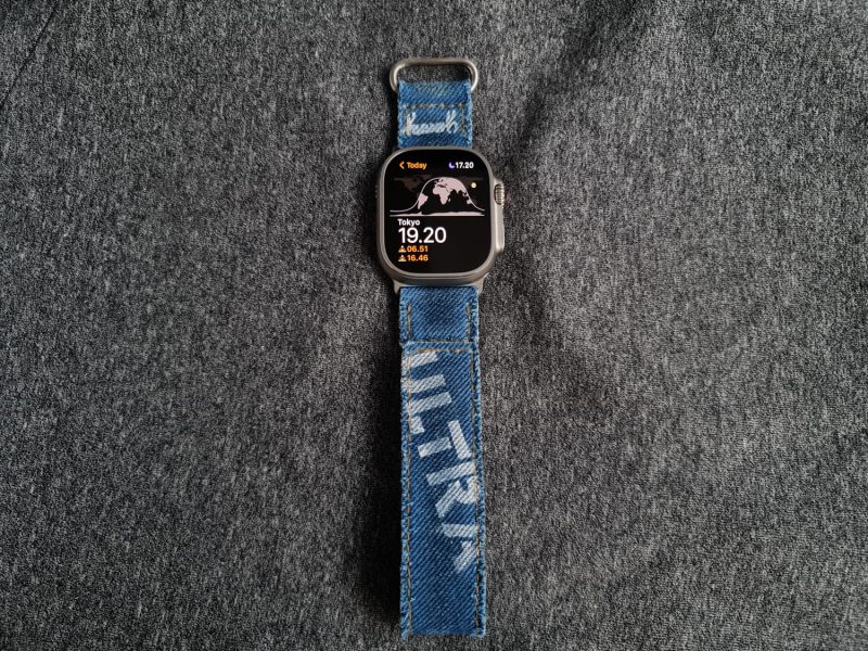 Blue Jeans Ultra Canvas Strap with Hook & Loop on iWatch by Gunny Straps