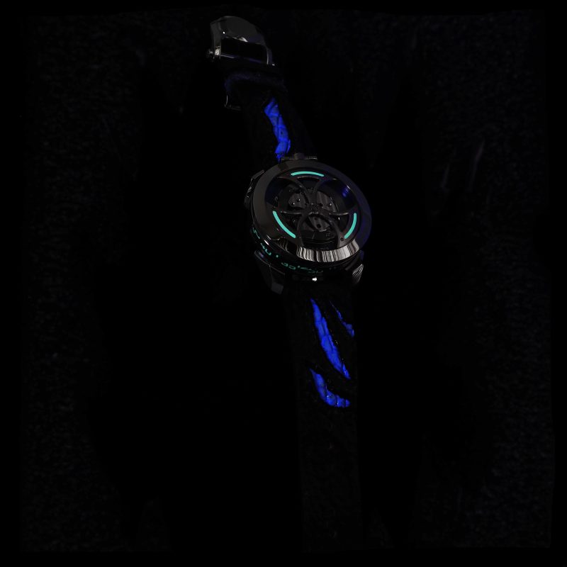 Godzilla Blue Strap on M.A.D.1 watch by Gunny Straps