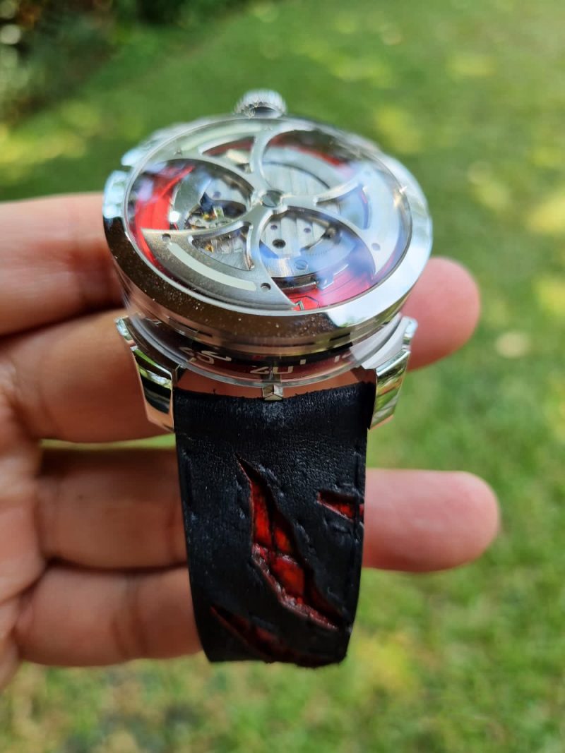 Godzilla Red Strap on M.A.D.1 Red watch by Gunny Straps