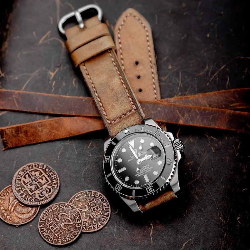 Best rolex leather strap deals